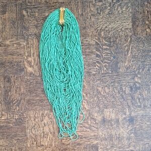 BCBG Green Beaded Multistrand Necklace